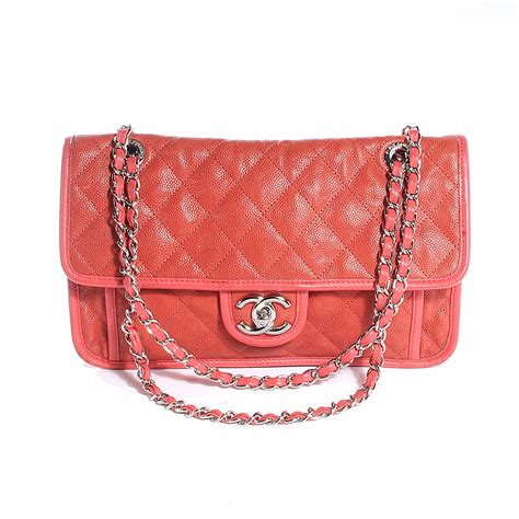 chanel french riviera medium flap bag|CHANEL Caviar Quilted Medium French Riviera Flap Red.